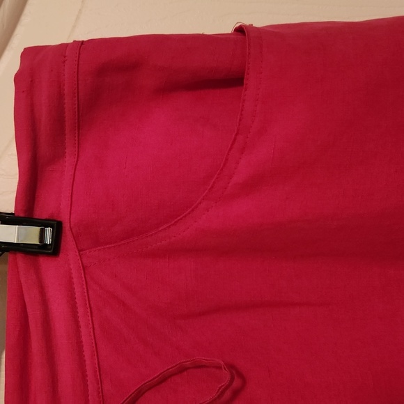 Fabulous fusia pink silk & linen trouser dress pants Liz Claiborne size 16 - Picture 3 of 8